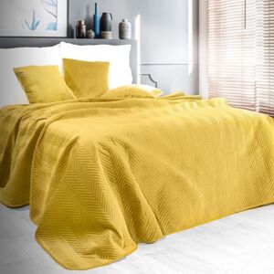 Přehoz na postel LARISA 220x240 cm mustard/hořčicová Mybesthome