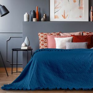 Přehoz na postel TULIA 220x240 cm modrá Mybesthome