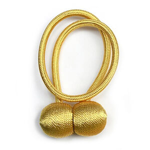 Dekorační ozdobná spona na záclony a závěsy s magnetem MATY, zlatá 1 kus, Ø 3 cm Mybesthome