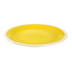 TORO Keramický jídelní talíř 26cm, žlutý