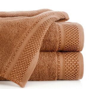 Bavlněný froté ručník s proužky CANDY 50x90 cm, cihlová, 580 gr Mybesthome