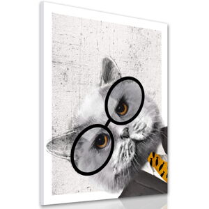 Obraz na plátně HIPSTER CAT III. různé rozměry Ludesign ludesign obrazy: 100x70 cm