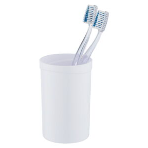 Bílý plastový kelímek na zubní kartáčky Vigo – Allstar