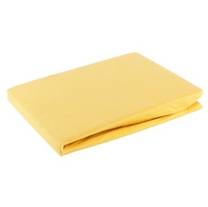 Jersey napínací prostěradlo GOLD mustard/hořčicová, různé rozměry, 100% bavlna, MyBestHome Rozměr prostěradla: na matraci 90x200 cm + 25 cm