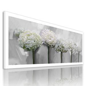 Obraz na plátně HORTENZIE květy různé rozměry Ludesign ludesign obrazy: 120x50 cm