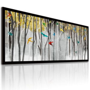 Obraz na plátně ORIGAMI BIRDS C různé rozměry Ludesign ludesign obrazy: 100x40 cm