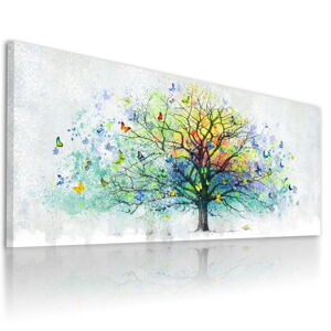 Obraz na plátně BUTTERFLY TREE A různé rozměry Ludesign ludesign obrazy: 120x50 cm