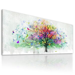 Obraz na plátně BUTTERFLY TREE B různé rozměry Ludesign ludesign obrazy: 100x40 cm