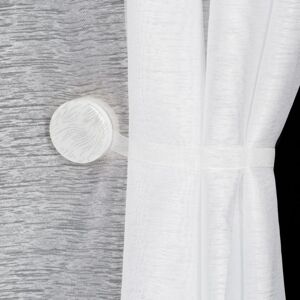 Dekorační ozdobná spona na záclony a závěsy s magnetem SWEN bílá, Ø 4 cm (cena za 2 kusy) Mybesthome Cena za 2 kusy v balení