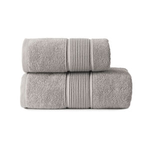 Bavlněný froté ručník s bordurou NAOMI 50x90 cm, světle šedá, 500 gr Mybesthome