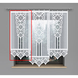Panelová dekorační záclona na žabky KLAUDIA, bílá, šířka 60 cm výška od 120 cm do 160 cm (cena za 1 kus panelu) MyBestHome Rozměr: 60x120 cm