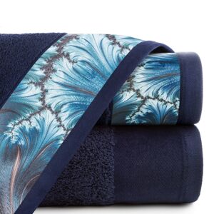Bavlněný KOMPLET 2 ks froté ručníků s bordurou CHIARA 50x90 cm, modrá, 500 gr Eva Minge