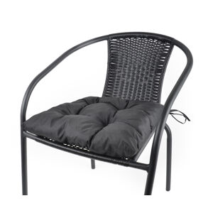 Zahradní prošívaný podsedák na židli TRENTO color 01 černá 42x42 cm Mybesthome