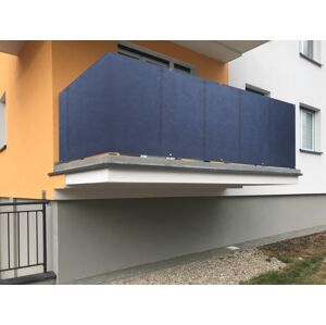 Balkonová zástěna OSLO modrá, výška 90 cm, šířka různé rozměry MyBestHome Rozměr: 90x400 cm rozteč 25 cm