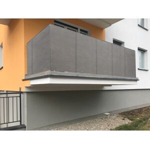 Balkonová zástěna OSLO šedá, výška 100 cm, šířka různé rozměry MyBestHome Rozměr: 100x500 cm rozteč 25 cm