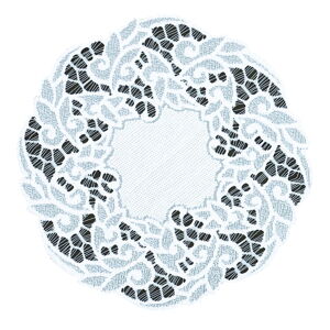 Dekorační žakárový ubrousek KARINE bílá Ø 35 cm MyBestHome