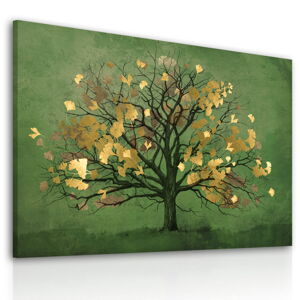Obraz na plátně GOLDEN TREE různé rozměry Ludesign ludesign obrazy: 100x70 cm