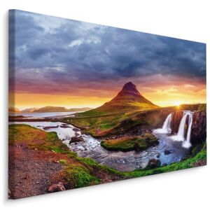 Plátno Islandské Vodopády Při Západu Slunce Varianta: 70x50