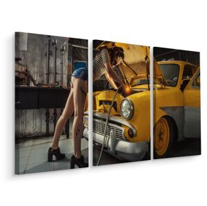 MyBestHome BOX Vícedílné plátno Sexy Women By The Car Varianta: 80x120