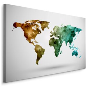 MyBestHome BOX Plátno Barevná Mapa S 3D Efektem Varianta: 70x50