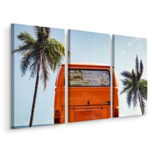 MyBestHome BOX Vícedílné plátno Retro Auto Mezi Palmami Varianta: 100x150