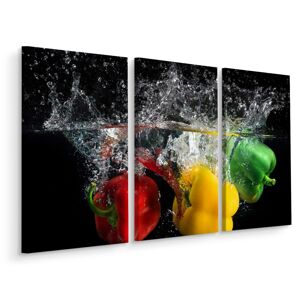 MyBestHome BOX Vícedílné plátno Papriky Ve Vodě Varianta: 100x150
