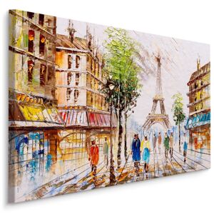 Plátno Pařížská Ulice S Výhledem Na Eiffelovu Věž Varianta: 30x20