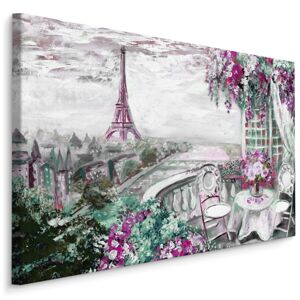 Plátno Kavárna S Eiffelovou Věží V Pozadí I. Varianta: 30x20