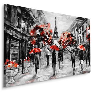 Plátno Lidé S Červenými Deštníky V Paříži Varianta: 30x20
