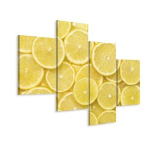 MyBestHome BOX Vícedílné plátno Plátky Citronu Varianta: 50x80