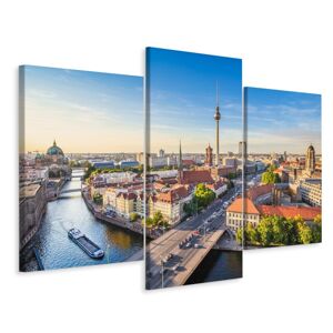 Vícedílné plátno Řeka Spréva A Panoramatický Výhled Na Berlín I. Varianta: 100x150