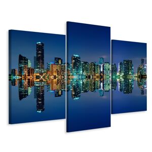 Vícedílné plátno Panorama Miami V Noci I. Varianta: 100x150
