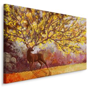 MyBestHome BOX Plátno Jelen V Podzimních Barvách Varianta: 100x70
