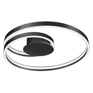 Černé LED stropní svítidlo s hlasovým ovládáním/s ovládáním pomocí mobilní aplikace s kovovým stínidlem Ciola – CINQUE