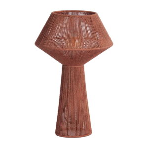 Červená stolní lampa se stínidlem z juty (výška 47 cm) Fugia – Light & Living