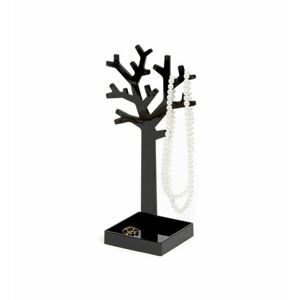 Stojan na šperky ve tvaru stromu Compactor - černý plast