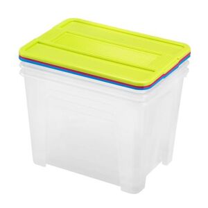 Heidrun Plastový úložný box s víkem TexBox 3x21l