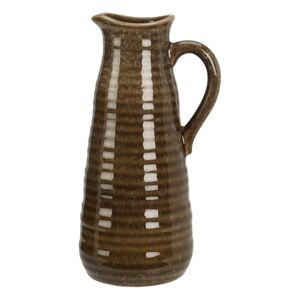 Kameninová váza/džbán Busara 10,5 x 24 cm, hnědá