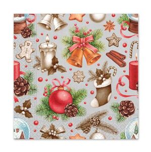 PROCOS Vánoční papírové ubrousky 33x33cm 3vrstvé dekorace