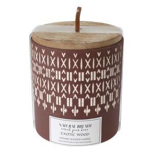 Svíčka Natural Breath, přírodní vosk, vůně Exotic Wood, 205 g