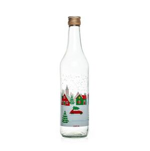 CERVE Skleněná láhev s víčkem TORO 500ml SNOW VILLAGE
