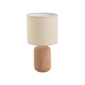 Stolní lampa v krémovo-cihlové barvě s textilním stínidlem (výška 39 cm) – Casa Selección