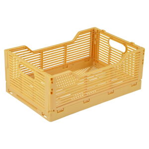 Okrově žlutý plastový úložný box 40x30x17 cm – Homéa