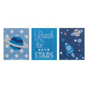 Dětské obrázky v sadě 3 ks 16x20 cm Reach for the Stars – Premier Housewares